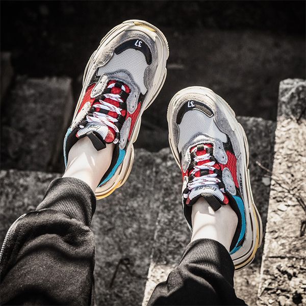 

2019 luxury shoes paris triple-s 2.0 sneaker 6 layers running retros dad designer sneaker women men sports tenis chaussures size 36-45