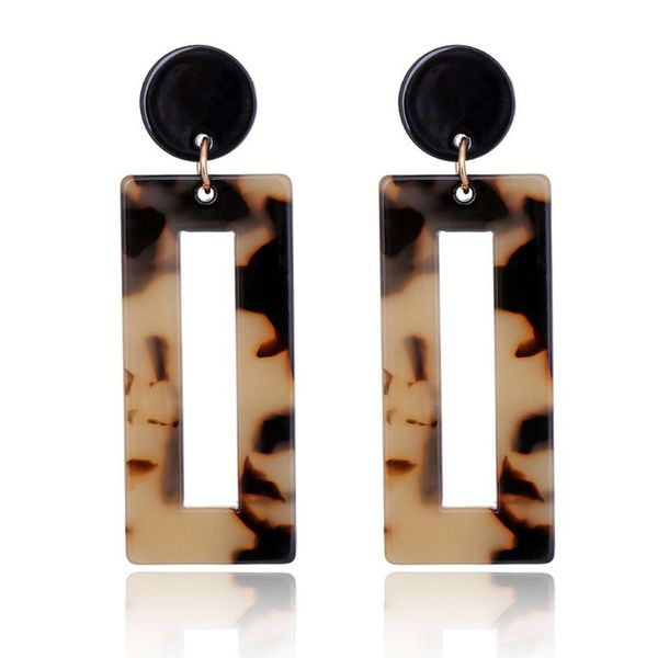 

acrylic resin hoop earrings tortoise shell mottled earrings statement jewelry, Golden;silver