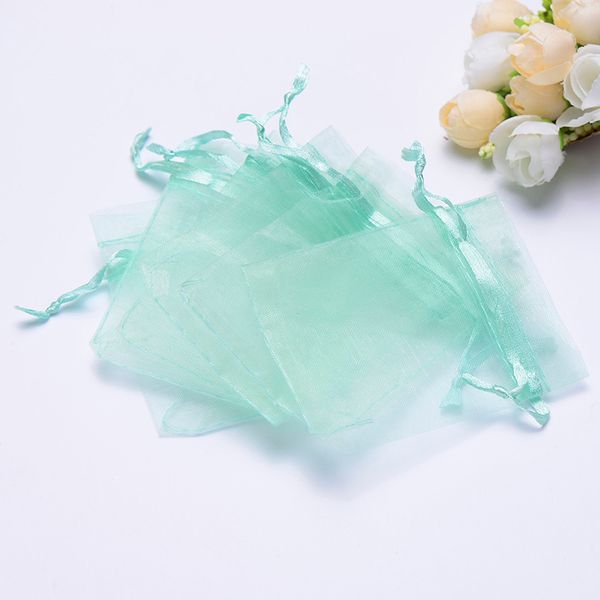 

9x12cm 200pcs/lot drawstring blue organza bags favor wedding christmas gift jewelry packaging bags & pouches
