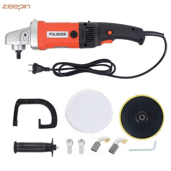 

zeepin 220v 1400w car polisher 8 kinds of adjustable speed polishing machine with m10 connecting head car beauty
