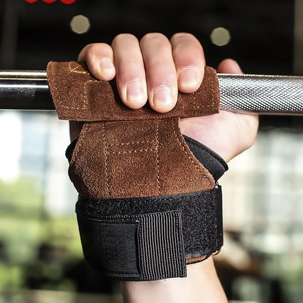 

grips weight lifting gloves heavy duty straps alternative power lifting hooks deadlifts adjustable padded wrist wraps anti-slip, Black