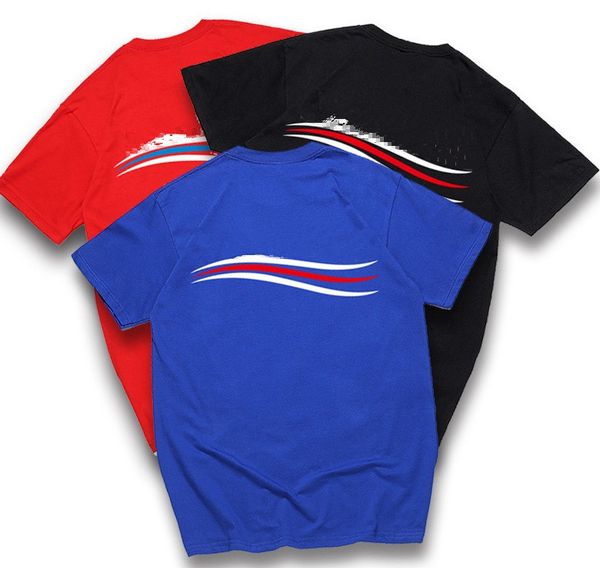 

5 colors mens designer t shirts high street wavy stripes letters printing fashion brand loose short sleeve t-shirt casual clothes s-3xl, White;black