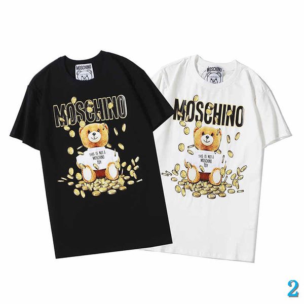 

mens designer t shirts brand fashion tees breathable loose short sleeves pattern printed luxury t shirts summer wholesale2, White;black
