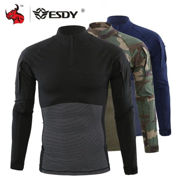 

esdy motorcycle thermal underwear quick dry stretch men winter thermo underwear running long sleeve t-shirt tight long
