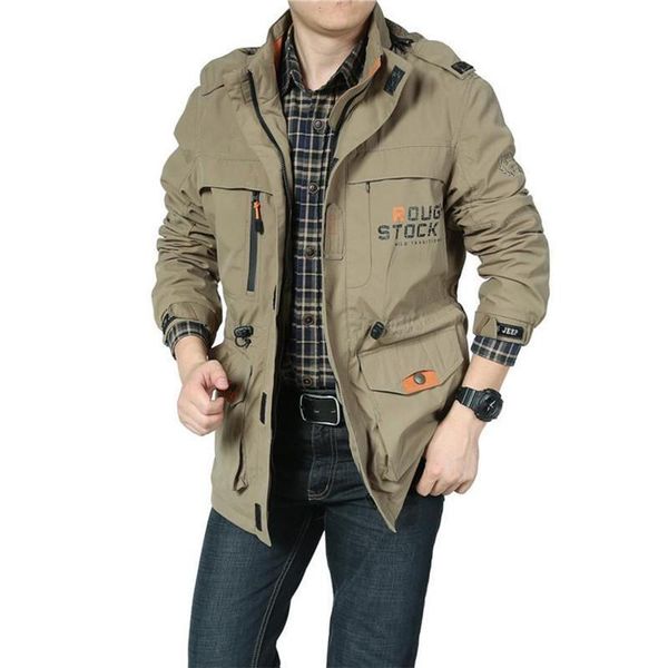 

bomber jacket men autumn winter multi-pocket waterproof military tactical jacket coats windbreaker men jaqueta masculina breathable, Black;brown