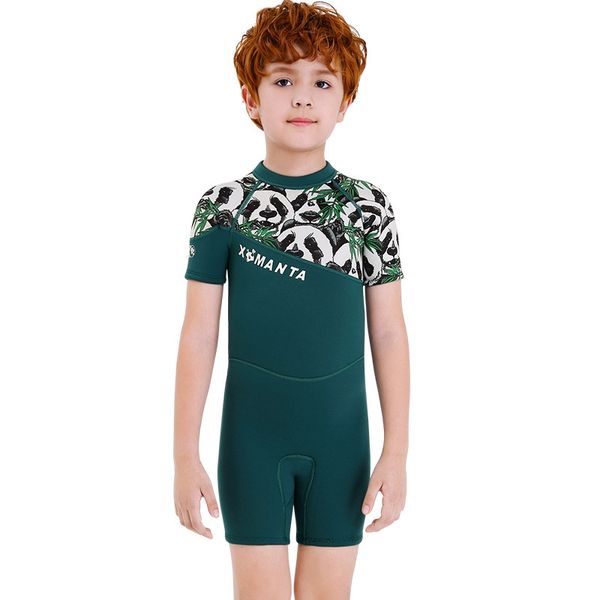 

new kids wetsuit neoprene diving long sleeves swimsuits uv protection shorty surfing suit back zipper girls drifting suit