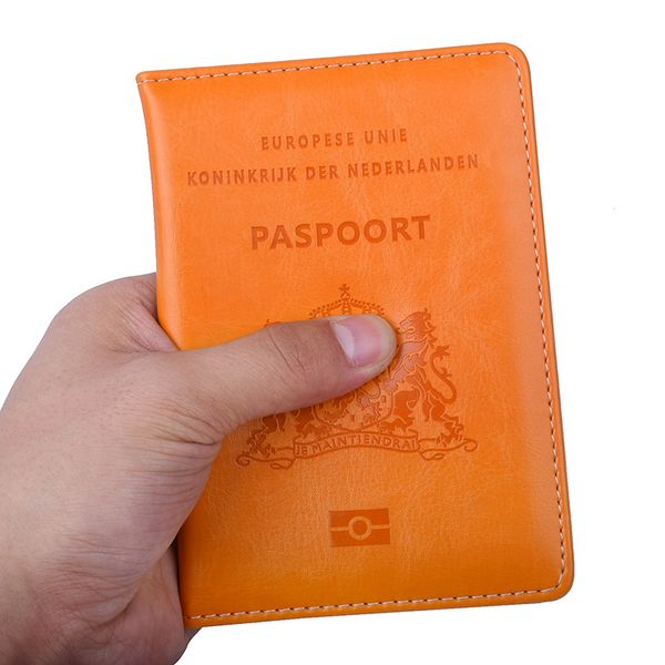 

netherland travel passport holder protector covers passports pu leather holder card credit case of holland, Brown;gray