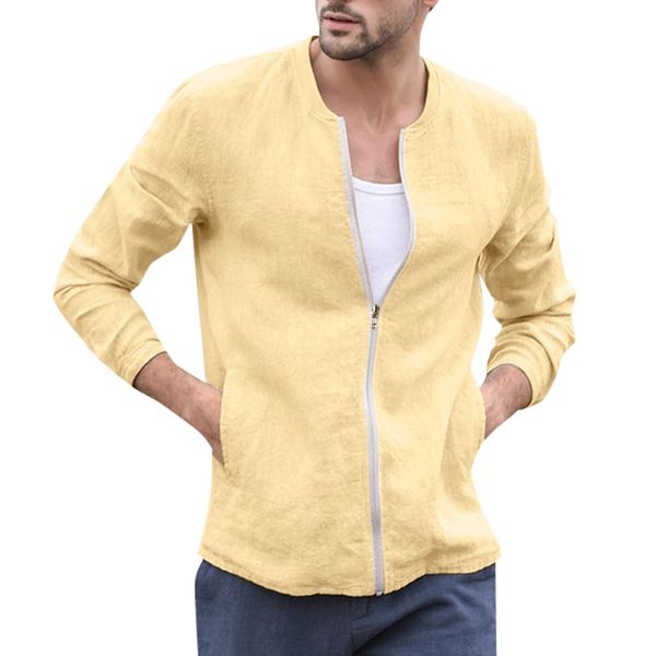 

men's autumn solid outwear winter cotton blend zipper long sleeve coat jacket slim fashion male outwear mens brand clothing, Black;brown