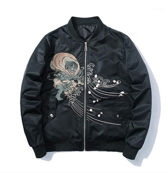 

loose panelled mens zipper jackets casual long sleeve males clothing figure embroidery mens designer jackets fashion, Black;brown