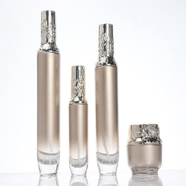 Novos cosméticos embalagem emulsão de vidro vazio garrafa de alta final garrafa essência 50 g garrafa de creme
