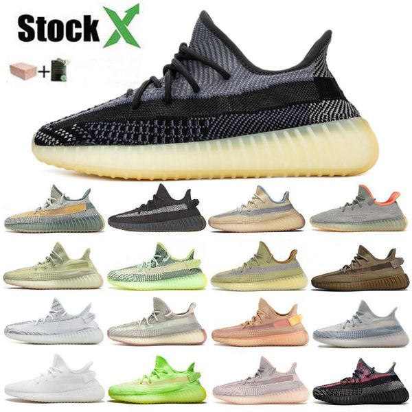 

2020 kanye west asriel cinder linen oreo israfil tail light zyon yechei black static 3m reflective running shoes with box