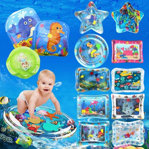 

2019 new sensory stimulation baby inflatable water play mat infant summer beach water mat toddler fun activity play toy