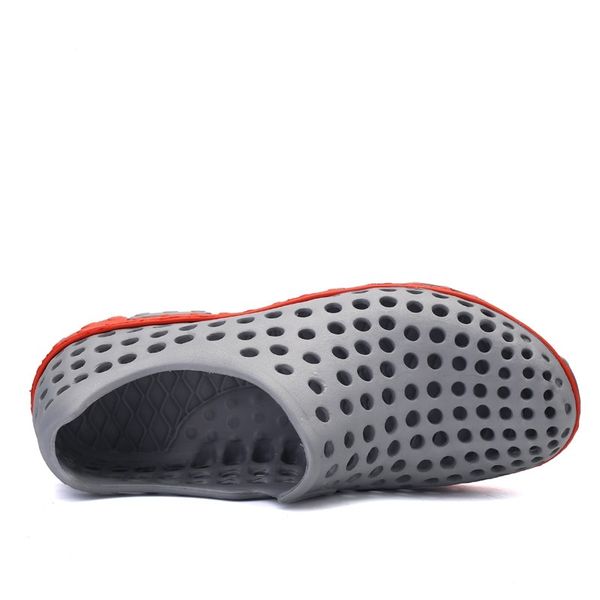 

new 2019 garden shoes new breathable cool summer slippers tank hole shoes men beach sandals respirante homme hollow, Black