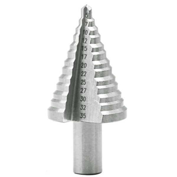 

lightweight durable portable stepped drill hole opener high speed steel multifunctional 5-35 mm silver