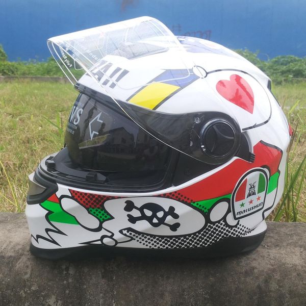 

malushen motorcycle helmet motorcross equipment protect helmet personality full face motor