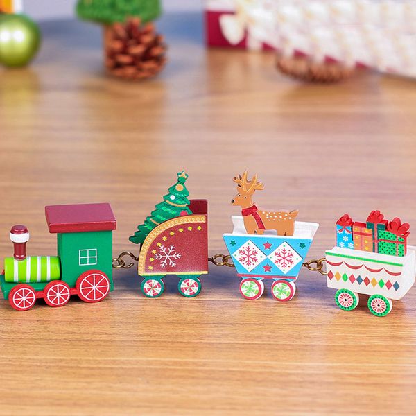 

new 1pc wooden christmas train decoration gift christmas train holiday gift decoration gift^15