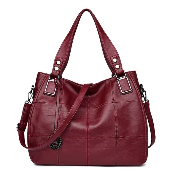 

2019 new middle-aged women's one shoulder slant straddle bag large capacity mother's bag soft leather tote
