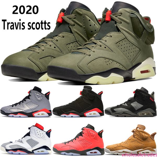 

travis scotts 6 6s mens basketball shoes black infrared psg reflect silver cny oreo infrared 23 wheat 3m reflective men trainers us 7-13