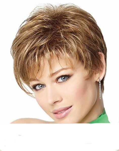 Fashion Sexy Women S Ladies Short Brown Blonde Mixed Wigs For