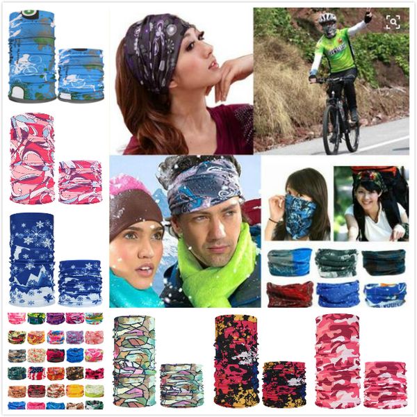 Bandanas Многофункциональный открытый велосипедный шарф Magic Turban Skull Skulf Mask Mask Sealscreen Gair Band Больше вариантов