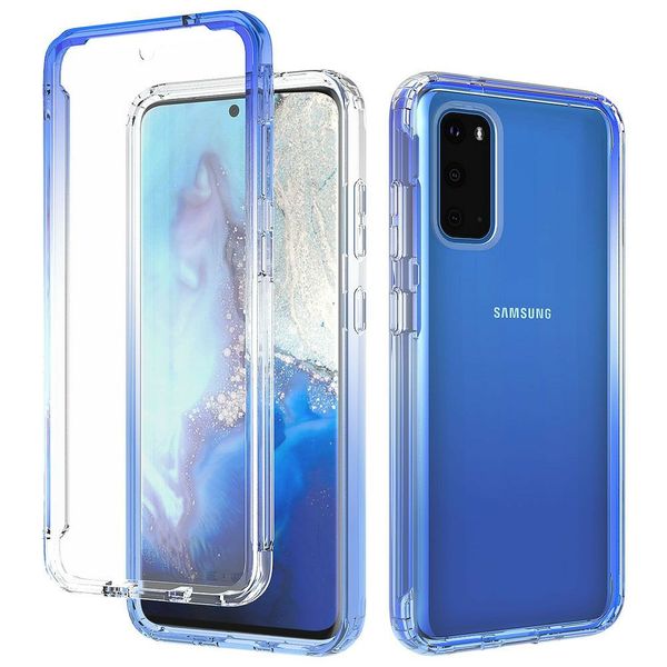 

acrylic transparent clear frame bumper gradient case for samsung galaxy j3 2018 j7 star j737 a10e a20 a30 a50 anti-scratch cover
