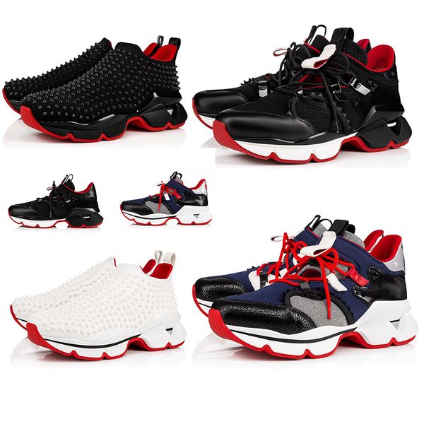 

Горячие новые Спайк кроссовки, красные одно плечо квартиры с Krysta, 30 мм черно-белые