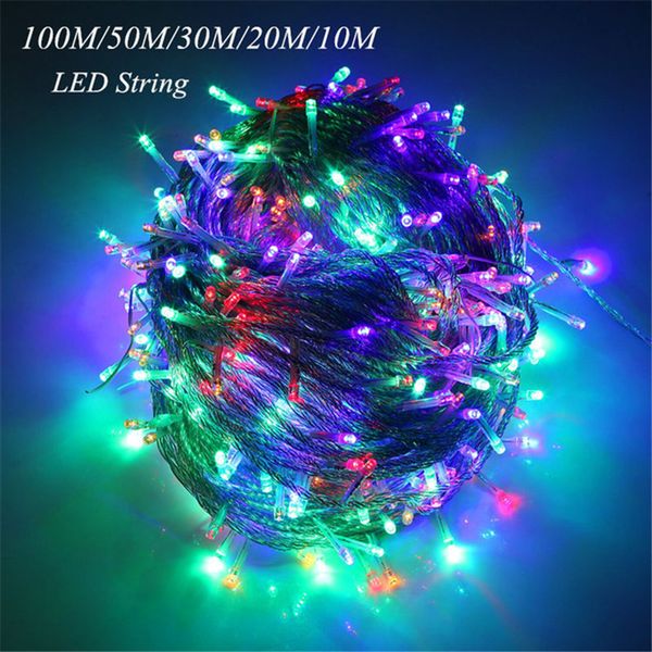 

30m-300led 50m-500led 100m-1000led christmas led string fairy light holiday party wedding festoon fairy light outdoor garden patio garland