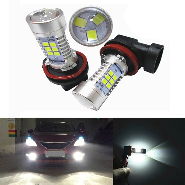

high bright 21smd 9005 9006 h11 h8 2835 21 led car decoding fog lights bulbs front/ rear fog lamp driving lights car headlights