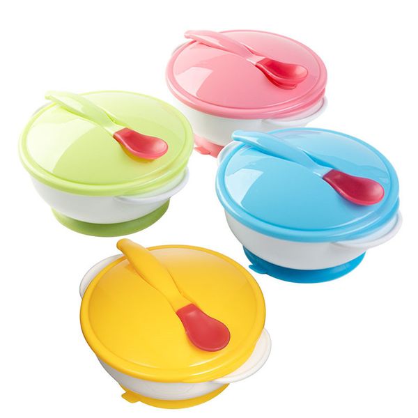 

Baby Non-slip Suction Bowl Dishes Feeding Eating Training Plate Spoon Safe PP Tableware Dinnerware Set Toddler Food Platos