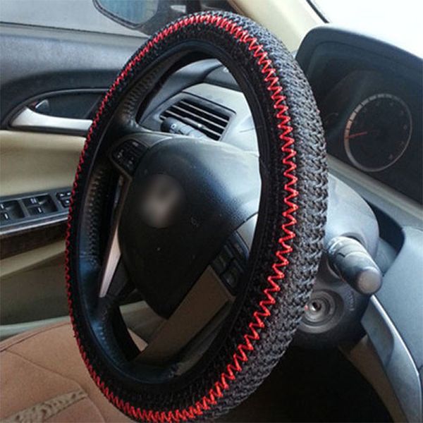 

38cm ice silk diy car steering wheel covers summer helper cool automobiles decoration auto accessories for vw