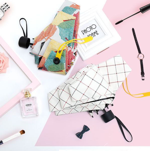 

mini five-folding pocket umbrella thicker black coating cloth anti-uv umbrella customizable logol sizes and colors multicolor 14 colors r568