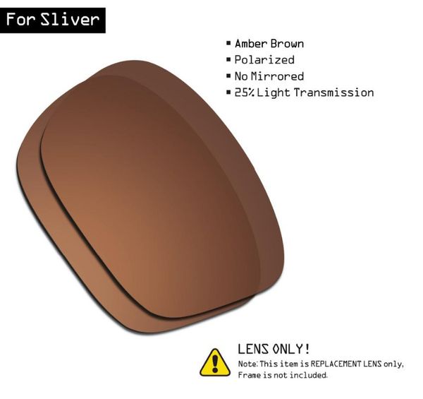 

smartvlt polarized sunglasses replacement lenses for sliver - amber brown
