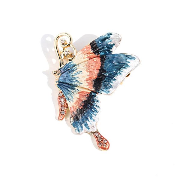 

high-quality designer style enamel glaze butterfly brooch temperament retro brooch buckle scarves shawl buckle for charming girls gift, Black;brown