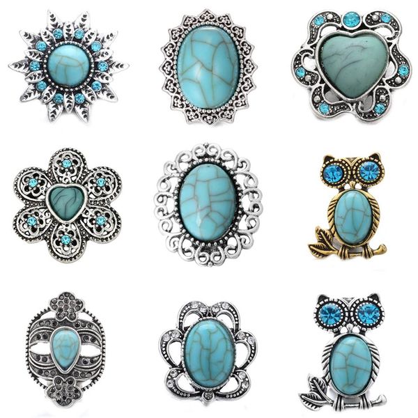

10pcs/lot 2019 18mm snap button jewelry colorful flower snap buttons fit bracelet for women snaps jewelry, Golden;silver