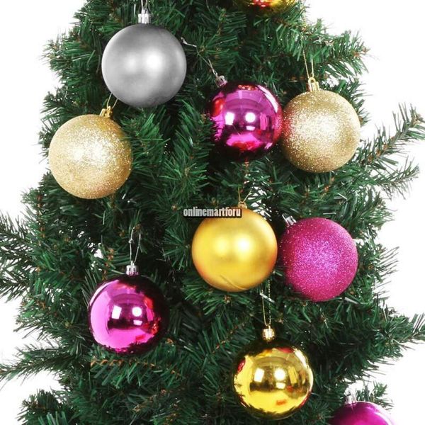 

12pcs glitter christmas baubles ornament ball halloween house xmas tree decors christmas ball ornament festive decoration