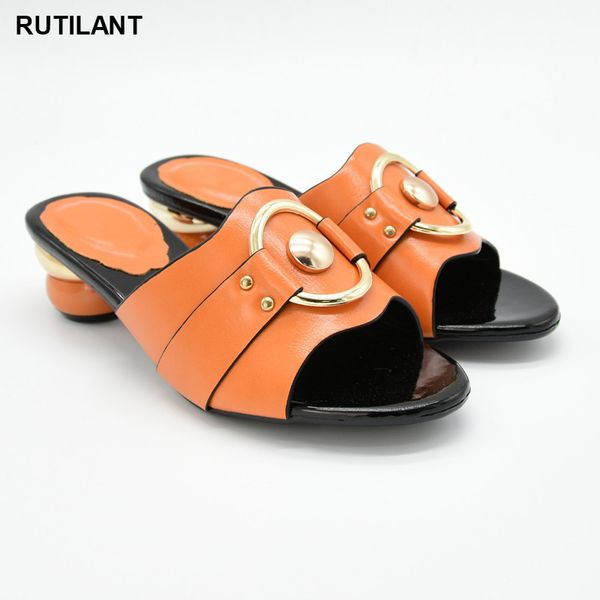

fashion orange color wedding shoes for women sandals elegant nigerian woman pumps shoe for party crystal heels, Black