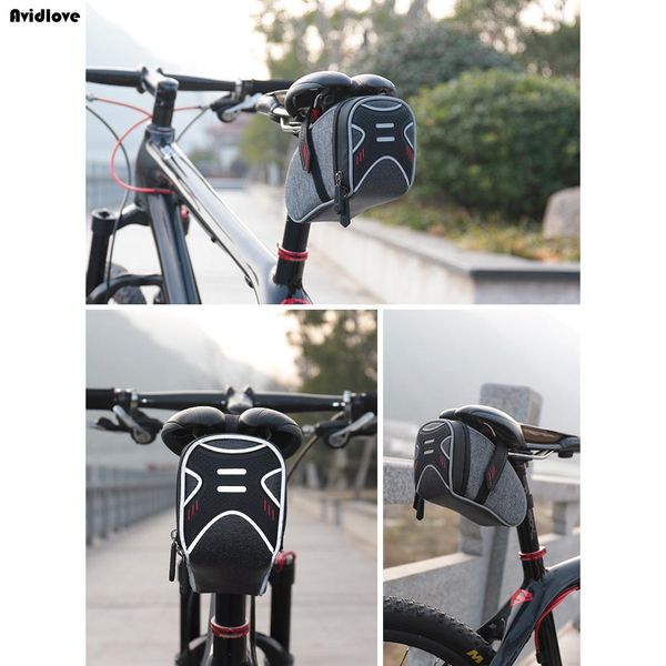 

large capacity rainproof reflective bicycle seatpost tail below 6.2inches bag bike outdoor cycling saddle bag