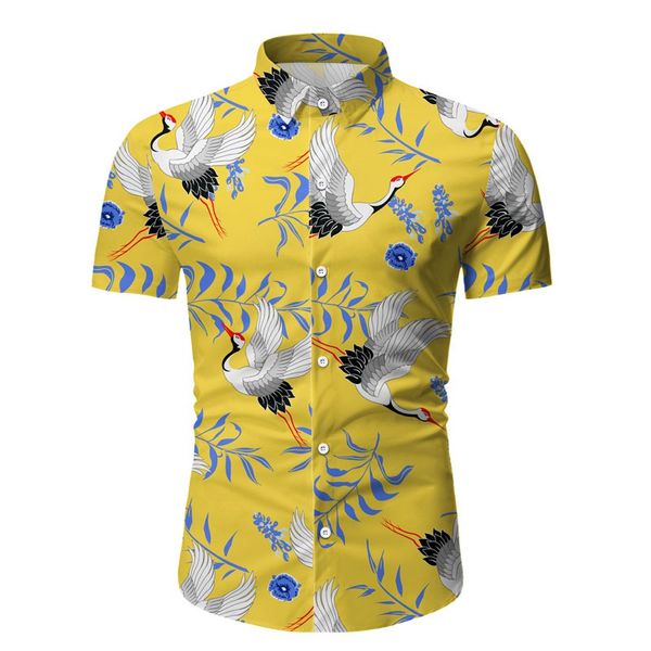 

men shirt chinese style animal print short sleeve casual blouse male fashion personality shirts summer new arrival, White;black