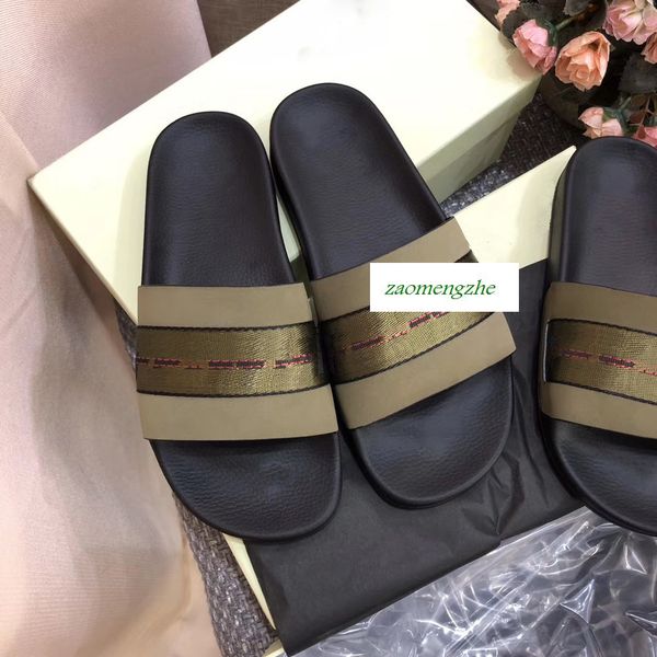 

лучшие продажи summer проектировщик off досуг крытый пляжные тапочки белые тапочки печати пара с коробкой, Black