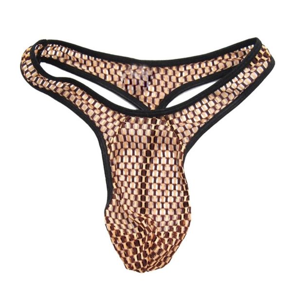 

g string men's thong underwear gauze perspective lattice thong mar15, Black;brown