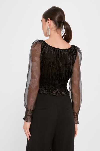 

trendyol sleeve detail bluz tpraw20bz1192, White