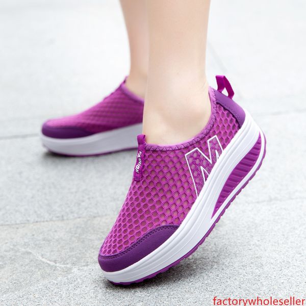 

army green summer water sneakers for women outdoor sport lightweight beach shoes breathable mesh massage female platform shoes