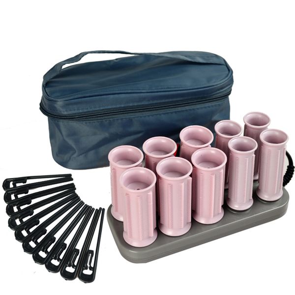 

10pcs/set hair curler rollers electric tube heated roller hair curly styling sticks tools massage roller curlers accessories