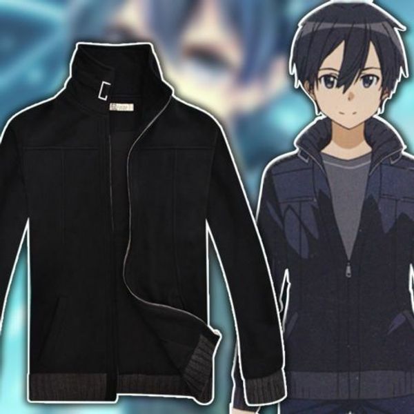 

art online кирито необычные моды cosplay куртка фуфайки japen, Black;red