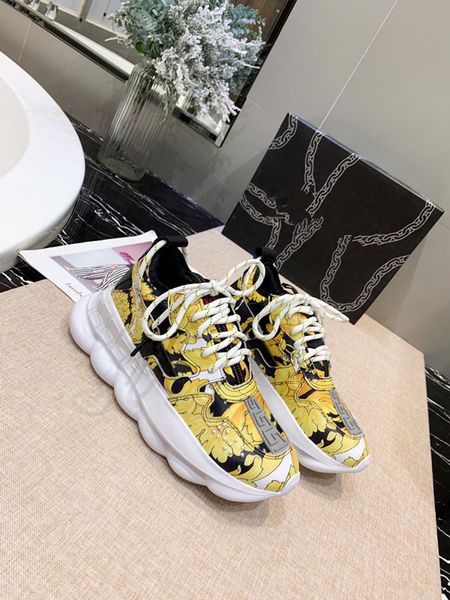 

multi color rubber suede floral white pink luxury designer shoes chain reaction womens fashion sport trainers casual shoes wl190715, Black