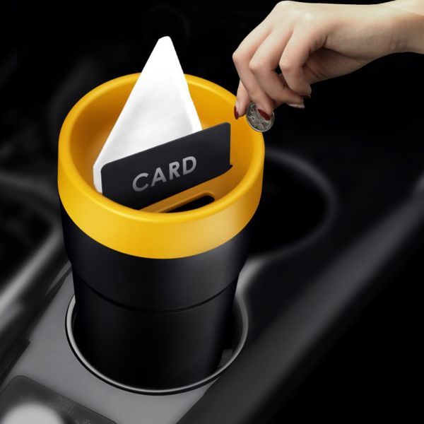 

car multi functional storage simple design bucket storage box tube car tissue box trash can for supplies