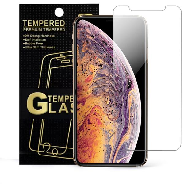 

Tempered gla clear creen protector for iphone xr x max 8 7 plu for am ung film 0 33mm 2 5d 9h with package