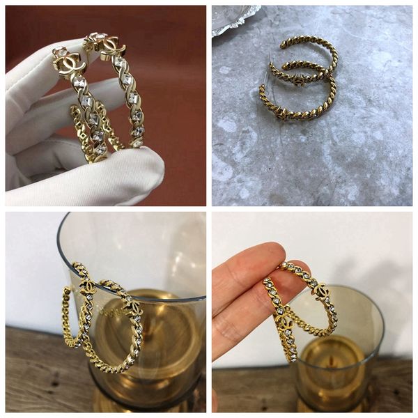 

designers earrings luxury jewelry women earring brands hoop earrings real ps earring retro luxury letter design earrings, Silver