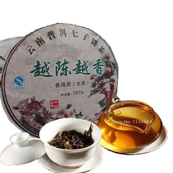 

357g yunnan aged mellow raw puer tea organic natural puerh tea cake old tree puer healthy green food preference