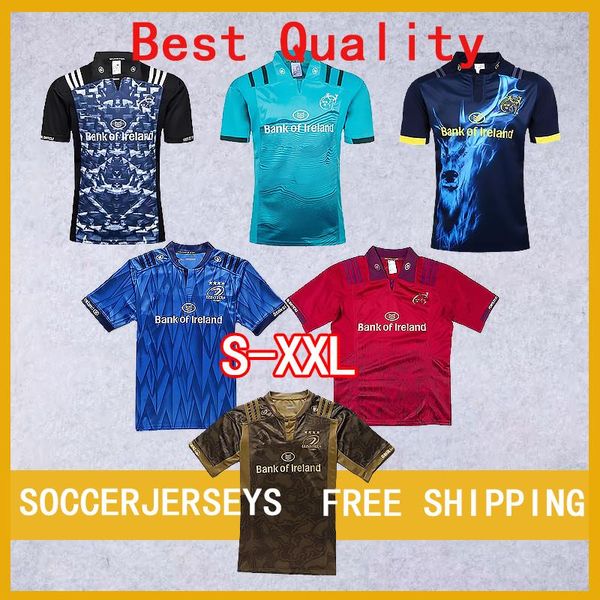 

new 2018 2019 munster city rugby jerseys aig jersey all black shirt teams sport wholesale jerseys shirts size s-3xl, Black;gray